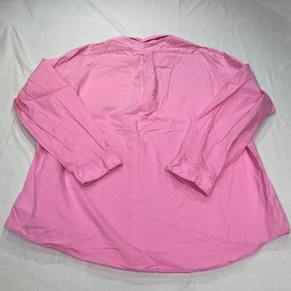 Polo Ralph Lauren Mens XXL Pink Classic Fit Cotton Button Down Shirt Blue Pony